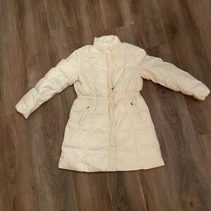Talbots Women's Light Cream Puffer Jacket
